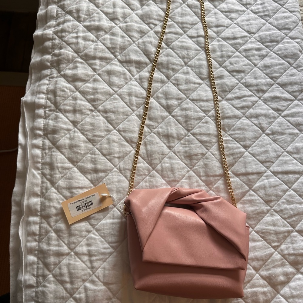 Bellini Pink Crossbody Bag with Gold Chain